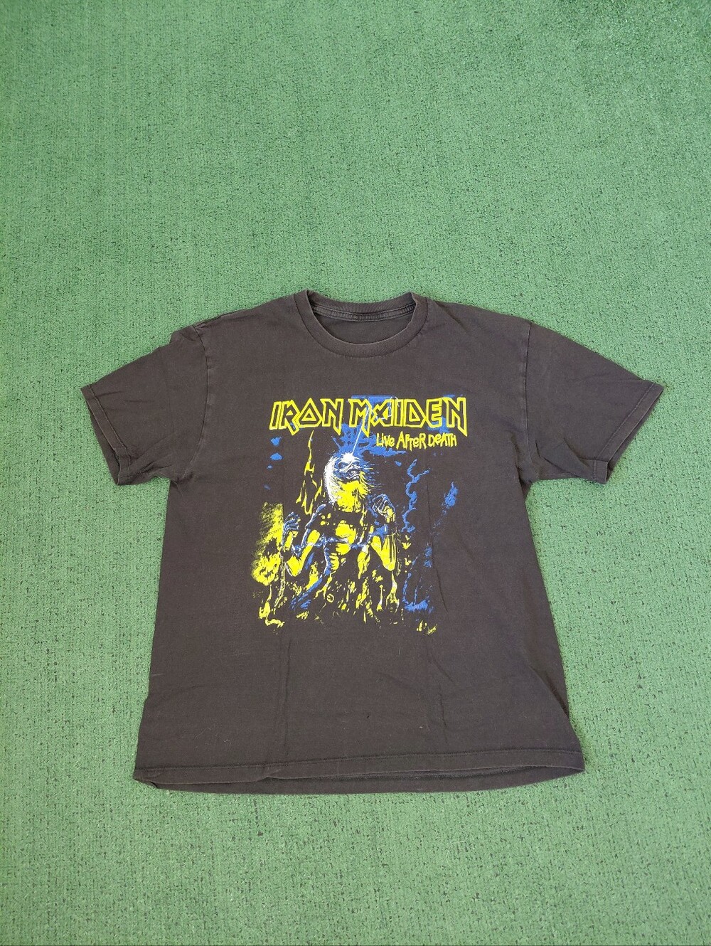 Iron Maiden Live After Death Rock Band Music Black T Shirt Sz Large